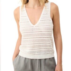 NWT Marine Layer Finley Sweater Tank - Crochet V-Neck Top - Size M
